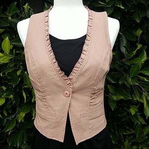 3/$25 Papaya Ruffled Vest Size S